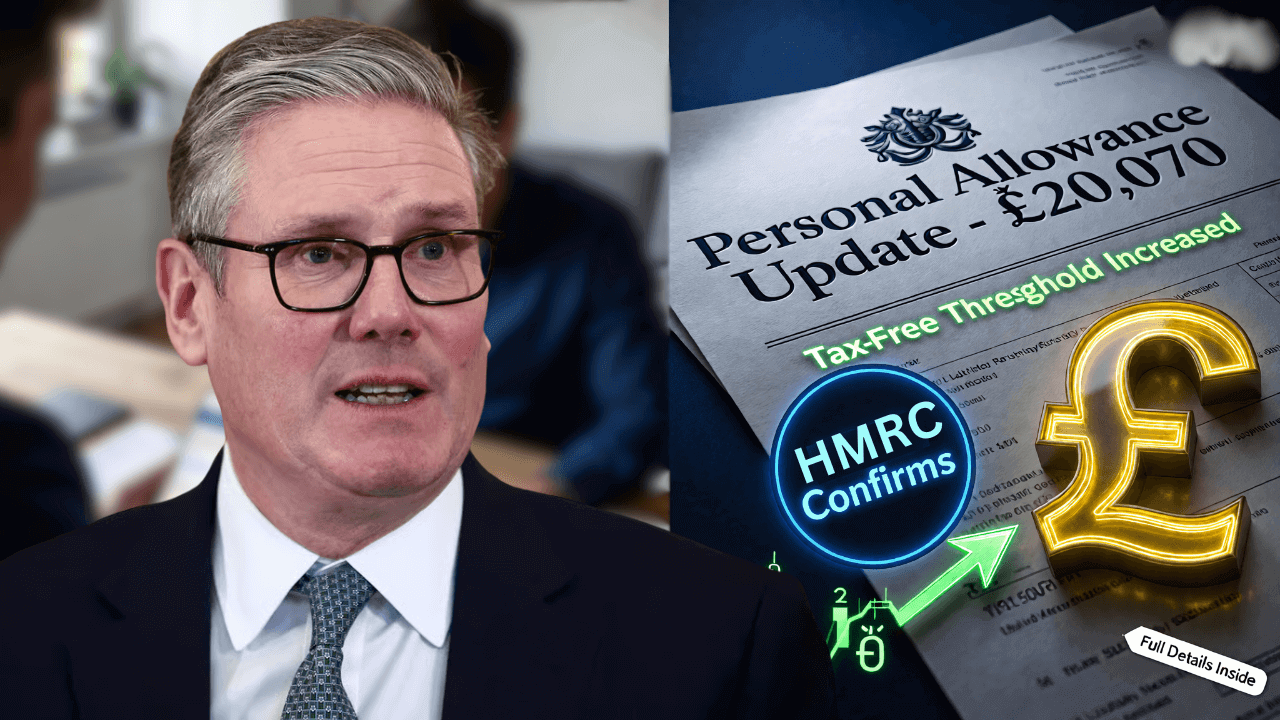 HMRC Confirms Tax-Free Personal Allowance Rise to £20,070 — Full Details Inside