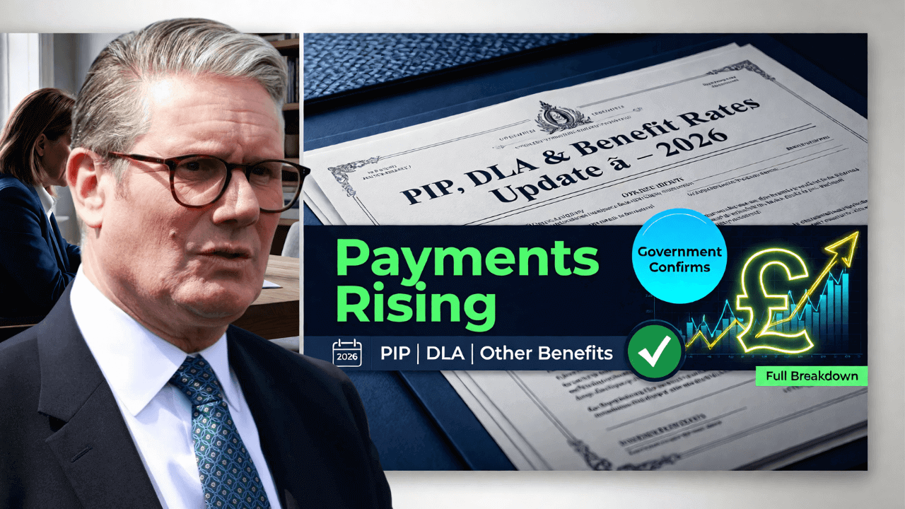 UK Government Confirms 2026 Increase for PIP, DLA and Other Benefits – Full Breakdown Inside