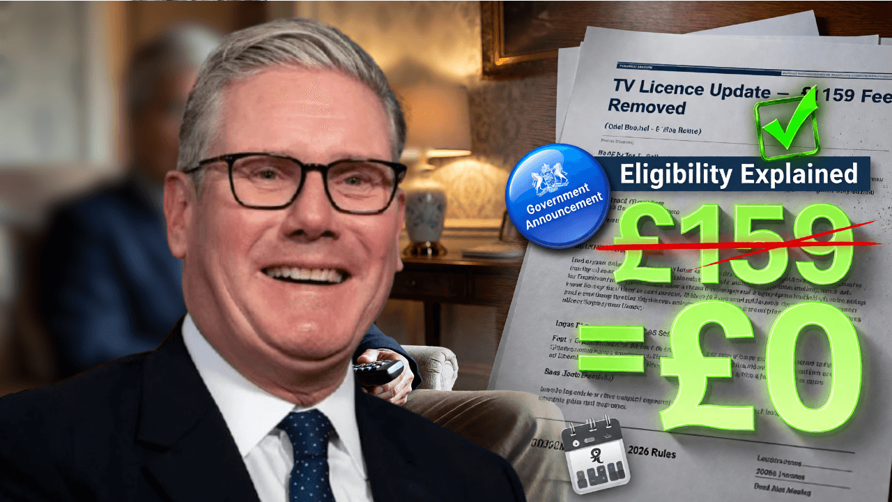 UK Government Officially Announces Free TV Licence for 2026 – £159 Fee & Eligibility Explained